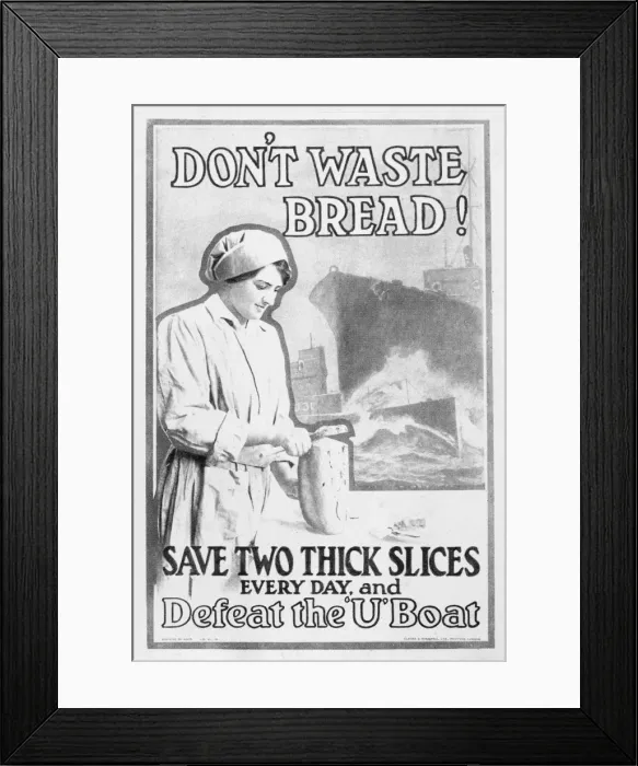 Framed Print : Advert / Bread / Graphic Ww1 Framed Print : Advert / Bread / Graphic Ww1