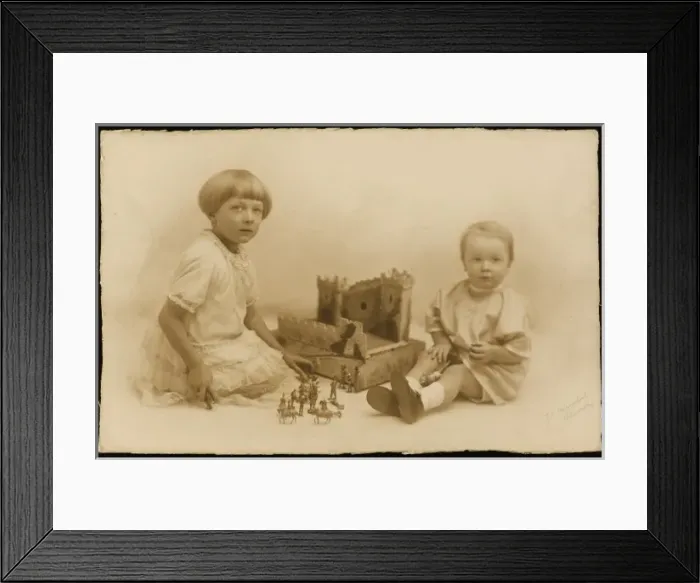 Framed Print : Children & Toy Soldiers Framed Print : Children & Toy Soldiers