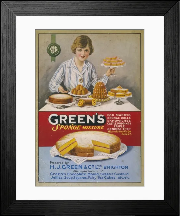 Framed Print : Advert / Sponge Mixture Framed Print : Advert / Sponge Mixture