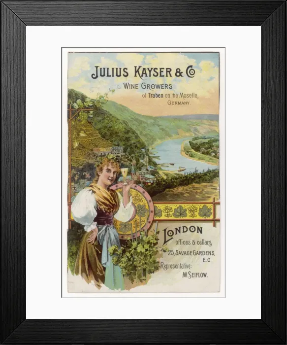Framed Print : Advert / German Wine Framed Print : Advert / German Wine