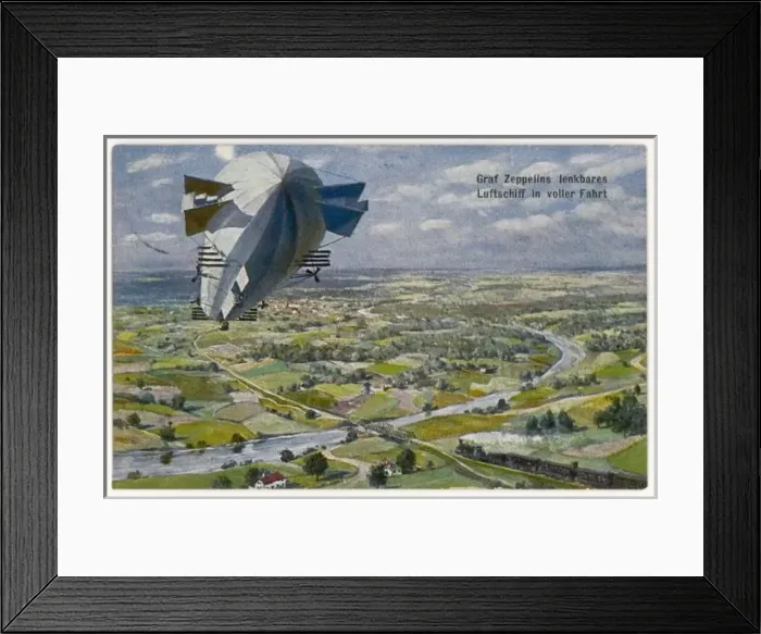 Framed Print : Zeppelin in Flight Framed Print : Zeppelin in Flight
