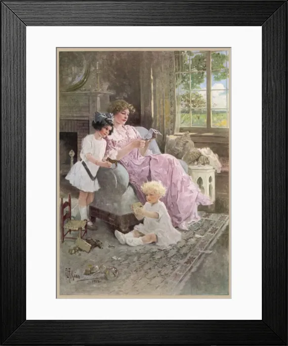 Framed Print : Mother / Children / Toys Framed Print : Mother / Children / Toys