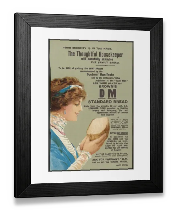 Framed Print : Advert / Browns Bread Framed Print : Advert / Browns Bread