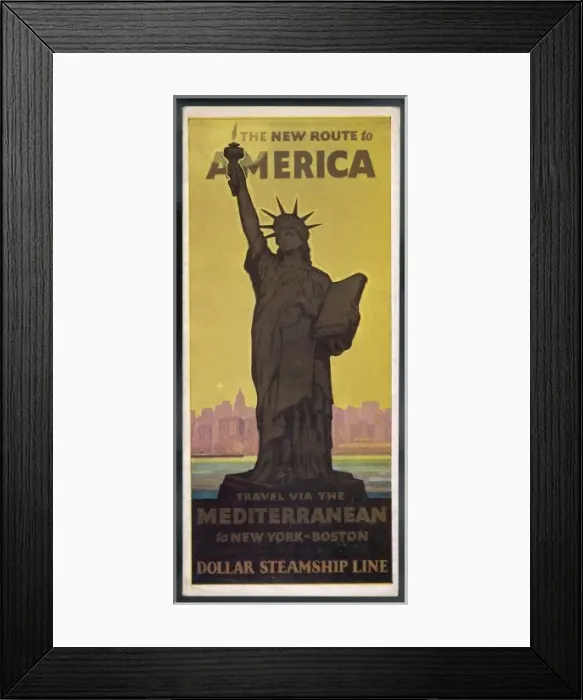 Framed Print : Advert / Sea / Dollar Lines Framed Print : Advert / Sea / Dollar Lines