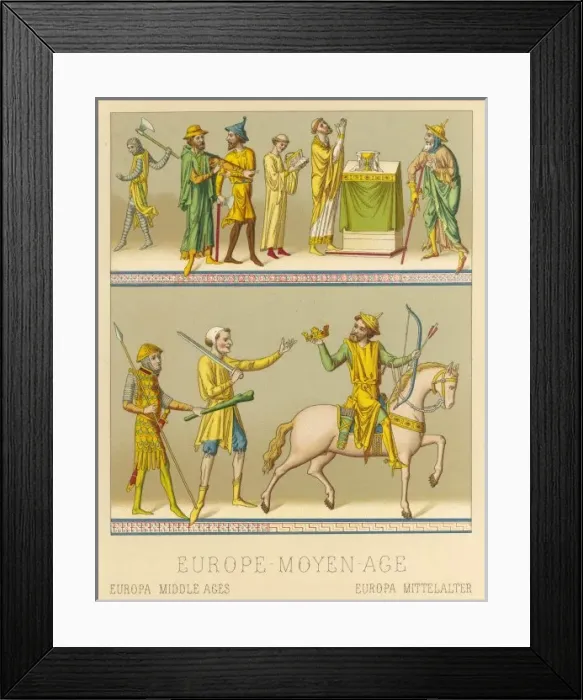 Framed Print : 9th Century Men Framed Print : 9th Century Men