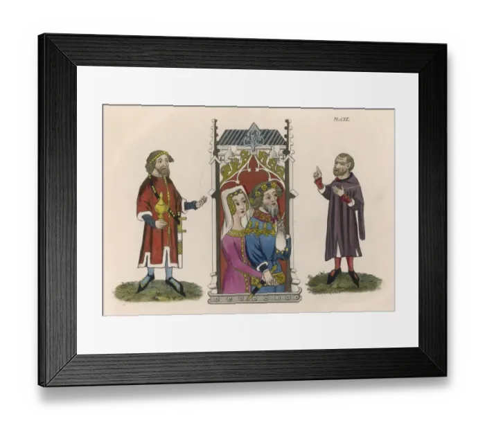 Framed Print : Nobles and Entourage Framed Print : Nobles and Entourage