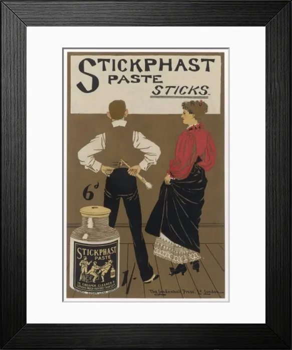 Framed Print : Advert  /  Stickphast Paste