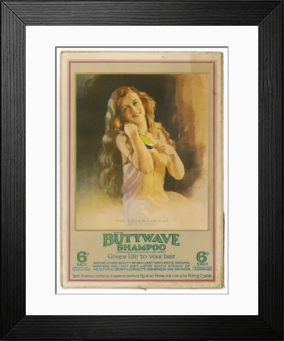 Framed Print : Advert / Butywave Shampoo Framed Print : Advert / Butywave Shampoo