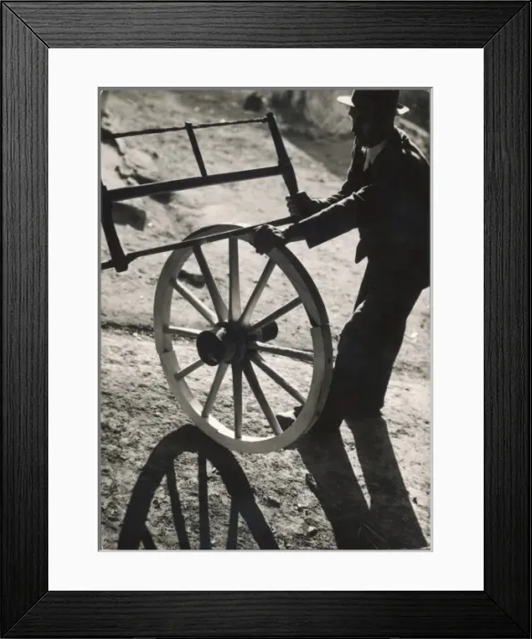 Framed Print : Making a Wooden Wheel Framed Print : Making a Wooden Wheel
