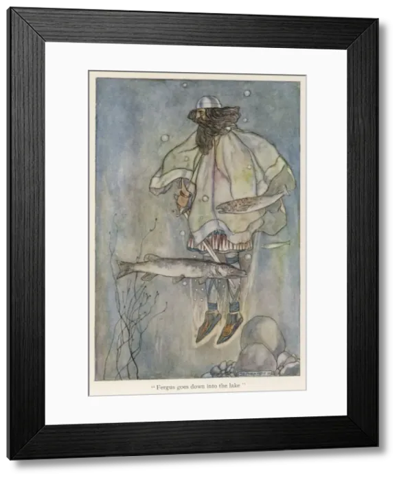 Framed Print : Myth / Fergus in Loch Fury Framed Print : Myth / Fergus in Loch Fury