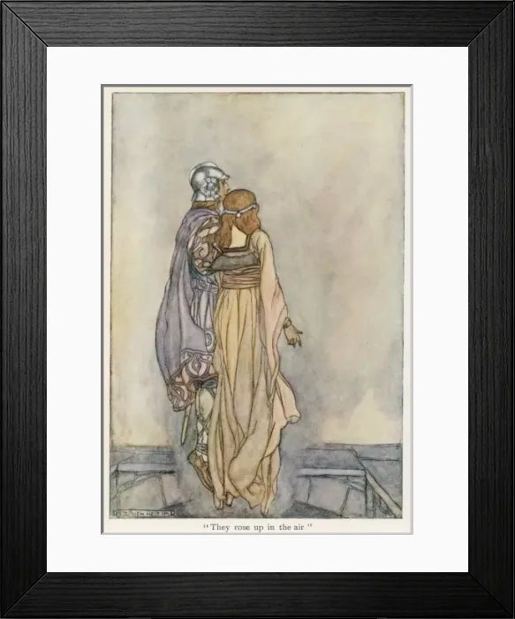 Framed Print : Midir & Etain in the Air Framed Print : Midir & Etain in the Air