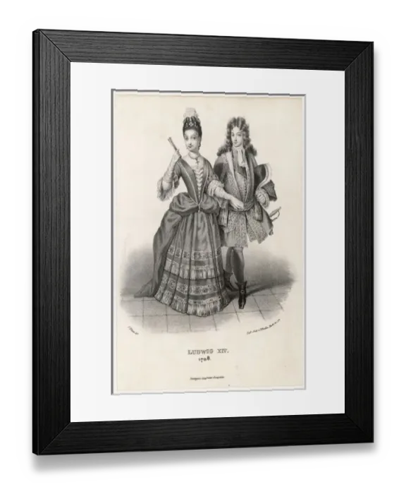 Framed Print : COURTIERS, 1708 Framed Print : COURTIERS, 1708