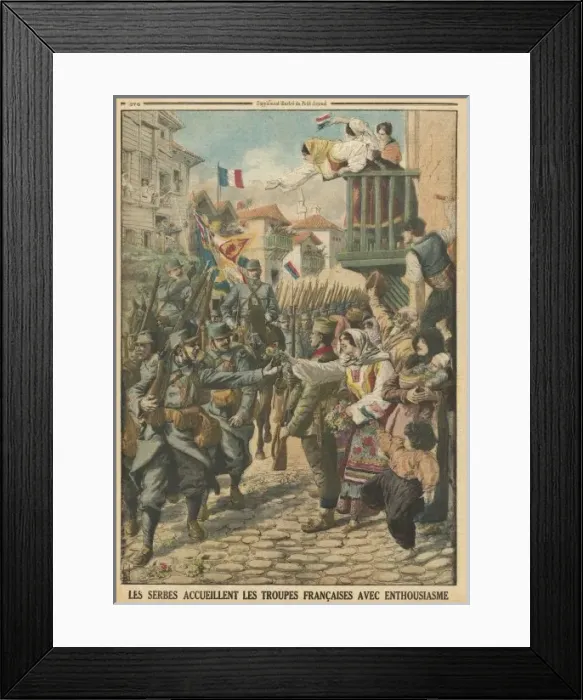 Framed Print : Wwi / Serbs Welcome French Framed Print : Wwi / Serbs Welcome French