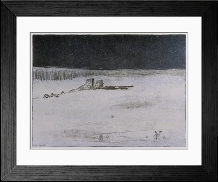 Framed Print : Wwi / Listening Post / Snow Framed Print : Wwi / Listening Post / Snow