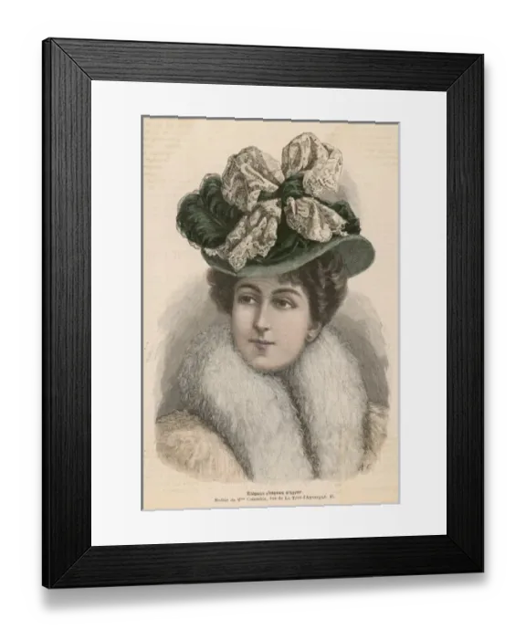 Framed Print : Winter Hat 1899 Framed Print : Winter Hat 1899
