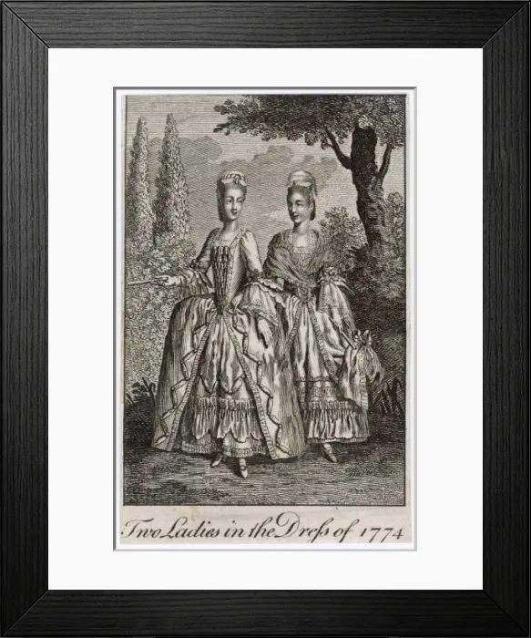 Framed Print : Ladies Fashions 1774 Framed Print : Ladies Fashions 1774