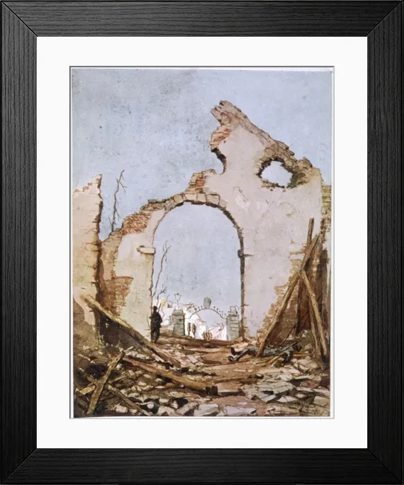 Framed Print : Wwi / Italy / Nervesa Ruins Framed Print : Wwi / Italy / Nervesa Ruins
