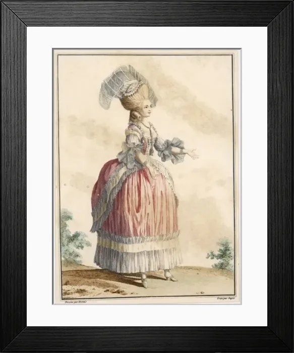 Framed Print : French Woman 1778 Framed Print : French Woman 1778