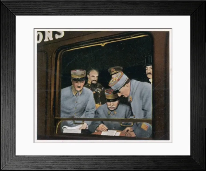 Framed Print : Foch accepts German surrender Framed Print : Foch accepts German surrender