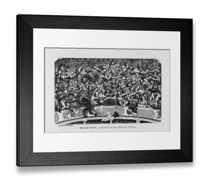 Framed Print : Theatregoers in Gallery Framed Print : Theatregoers in Gallery