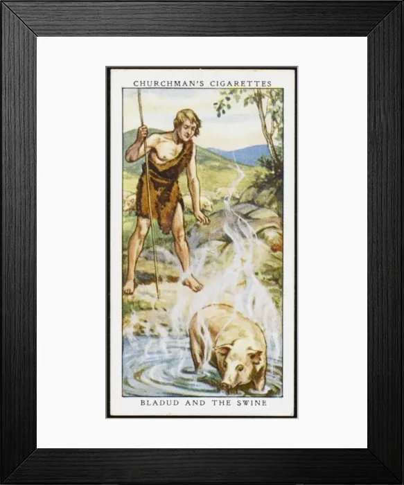 Framed Print : Bath / Bladud / Pig / Cig Card Framed Print : Bath / Bladud / Pig / Cig Card