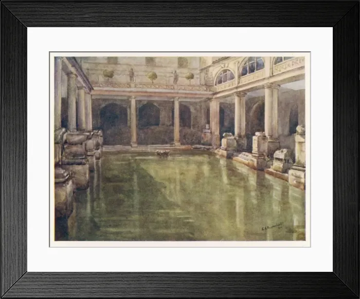 Framed Print : Bath / Roman Bath / 1915 Framed Print : Bath / Roman Bath / 1915