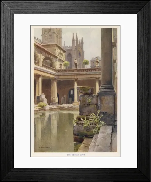 Framed Print : Bath / Roman Bath / 1908 Framed Print : Bath / Roman Bath / 1908
