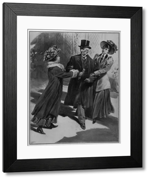 Framed Print : Asquith Ambushed / 1908 Framed Print : Asquith Ambushed / 1908