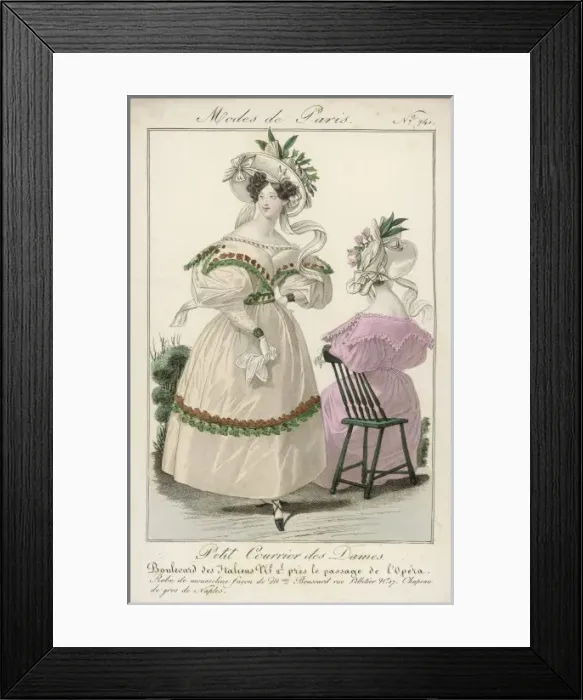 Framed Print : Modes De Paris 1830 Framed Print : Modes De Paris 1830
