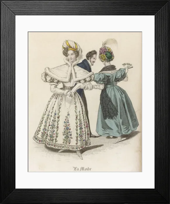 Framed Print : Costume / La Mode 1833 Framed Print : Costume / La Mode 1833