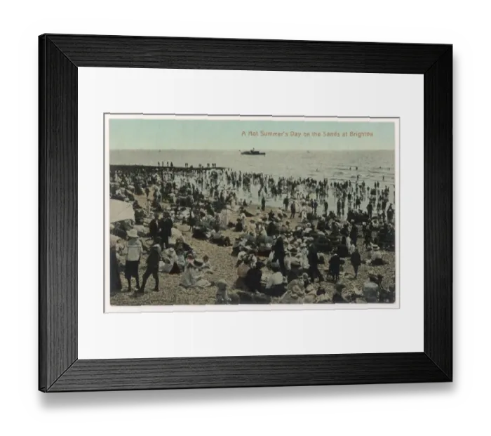 Framed Print : Brighton / Crowded Beach Framed Print : Brighton / Crowded Beach