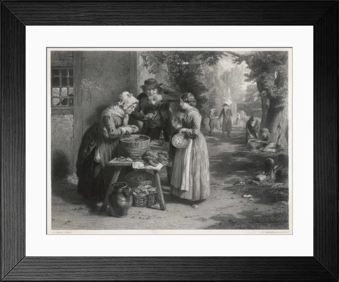 Framed Print : Oysters in a Village Framed Print : Oysters in a Village