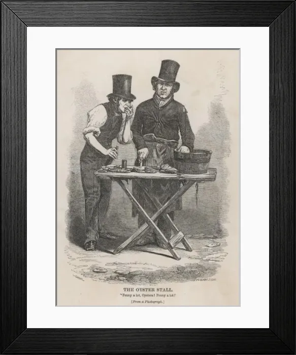 Framed Print : London Oyster Stall Framed Print : London Oyster Stall