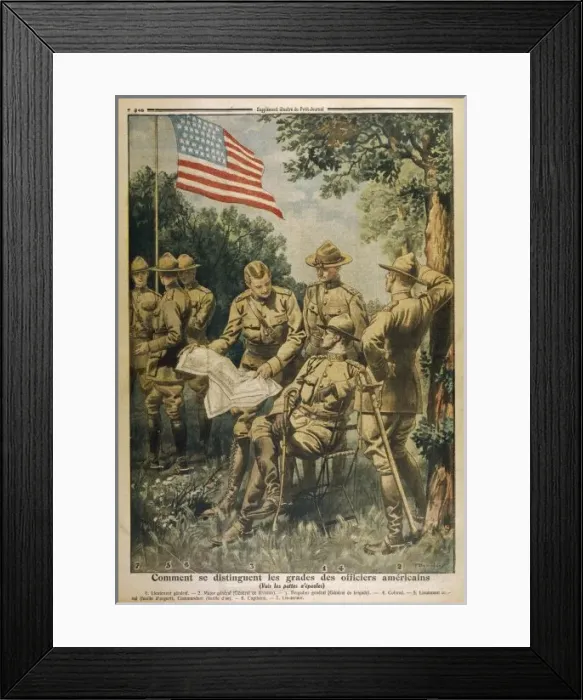 Framed Print : Wwi / American Officers Framed Print : Wwi / American Officers