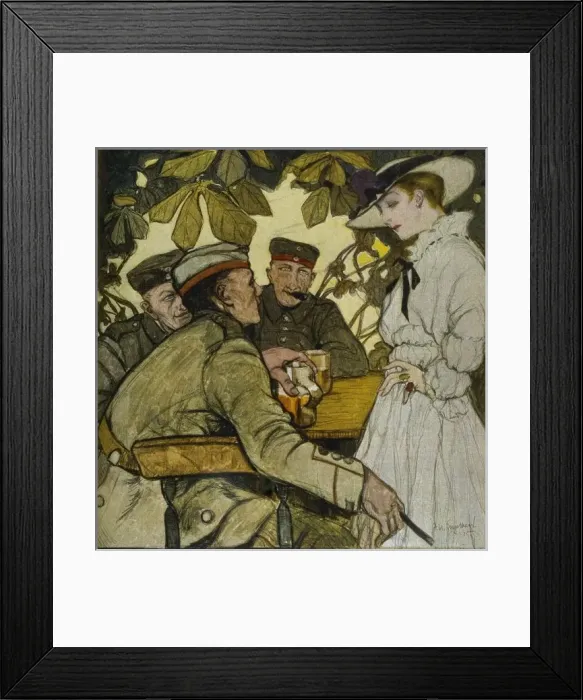 Framed Print : Wwi / Germans at Cafe Framed Print : Wwi / Germans at Cafe
