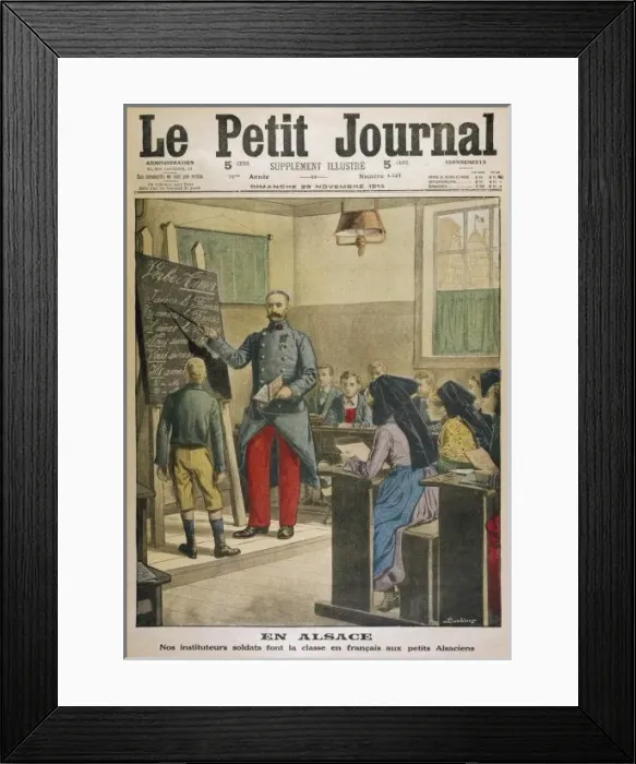 Framed Print : Wwi / Alsace / French Lesson Framed Print : Wwi / Alsace / French Lesson