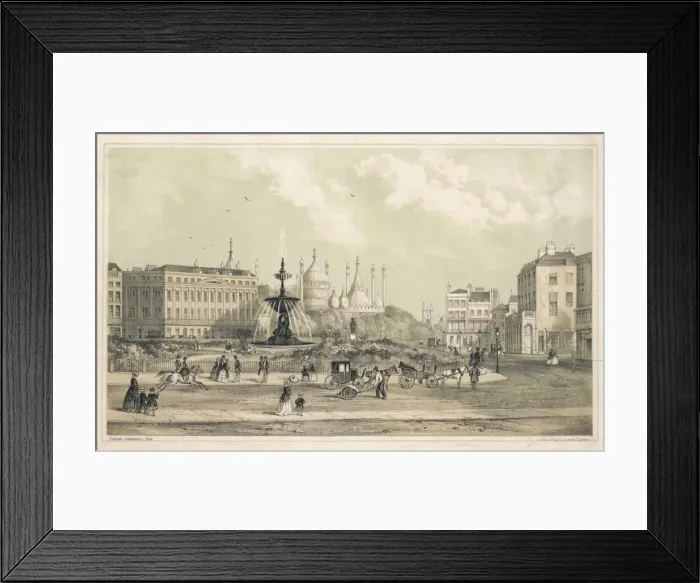Framed Print : Brighton / Old Steine 1840 Framed Print : Brighton / Old Steine 1840