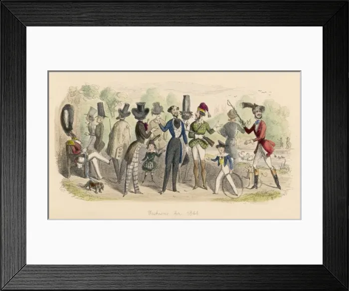 Framed Print : Satirical Fashions 1844 Framed Print : Satirical Fashions 1844