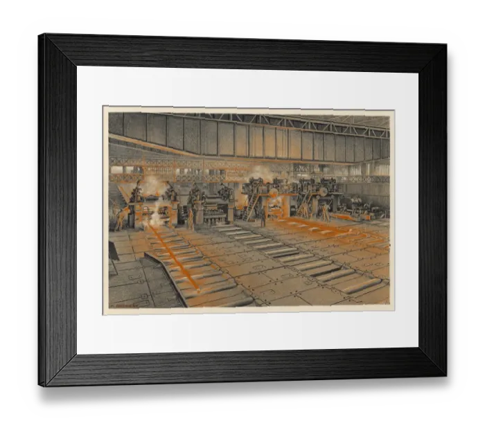 Framed Print : French Steel Works / 1930 Framed Print : French Steel Works / 1930