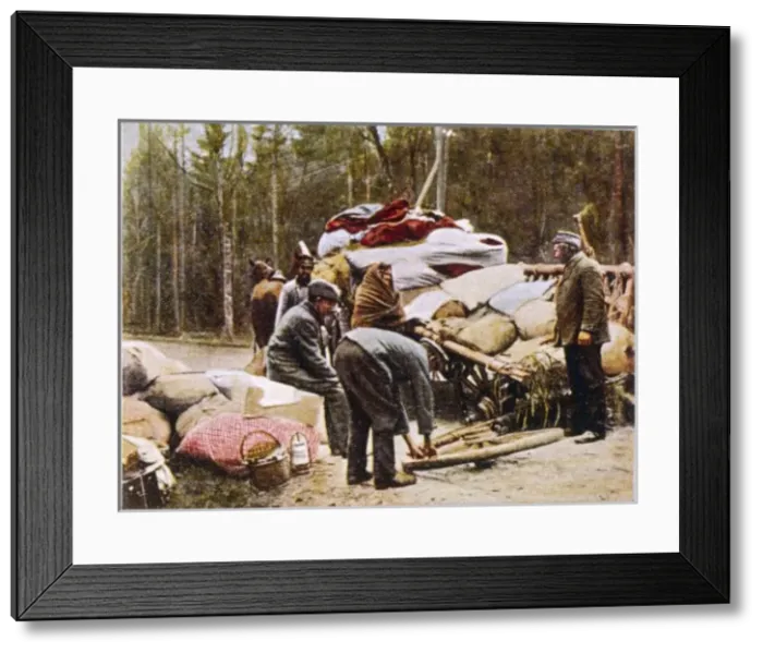 Framed Print : Wwi / Prussian Refugees Framed Print : Wwi / Prussian Refugees