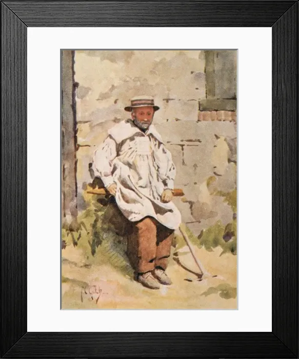 Framed Print : Farmworker in Smock Framed Print : Farmworker in Smock