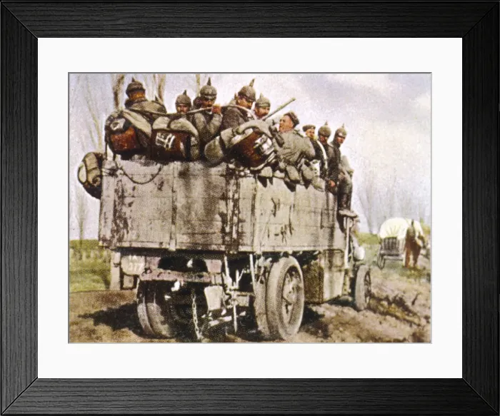 Framed Print : Wwi / German Troops / Lorry Framed Print : Wwi / German Troops / Lorry