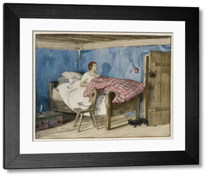 Framed Print : WAKING UP / 1907 Framed Print : WAKING UP / 1907