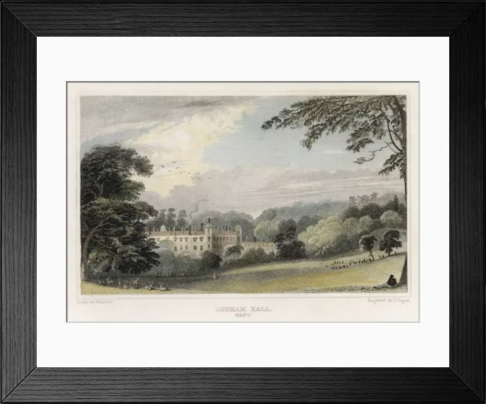 Framed Print : Cobham Hall / Kent / 1830 Framed Print : Cobham Hall / Kent / 1830