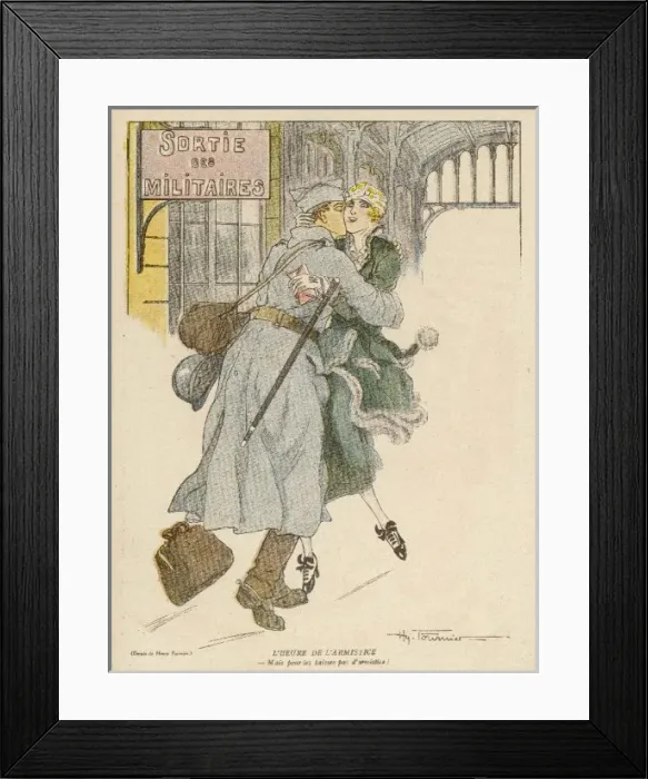 Framed Print : Ww1 / Reunited Couple Framed Print : Ww1 / Reunited Couple