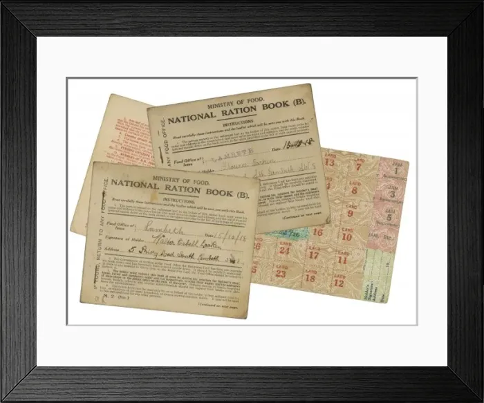 Framed Print : Wwi / Ration Books Framed Print : Wwi / Ration Books