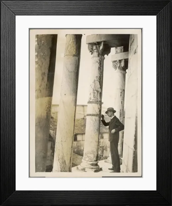 Framed Print : Examining Leaning Tower Framed Print : Examining Leaning Tower