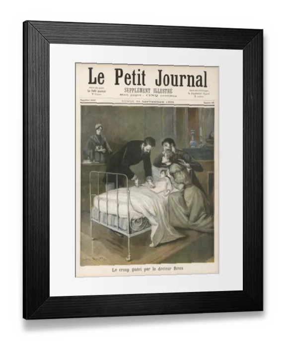 Framed Print : Roux / Cure for Croup / 1894 Framed Print : Roux / Cure for Croup / 1894