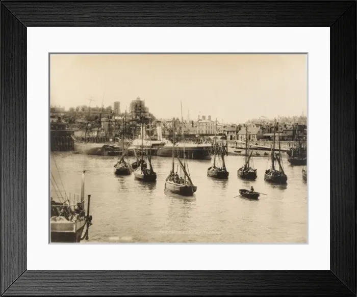 Framed Print : Folkestone / Harbour 1890 Framed Print : Folkestone / Harbour 1890
