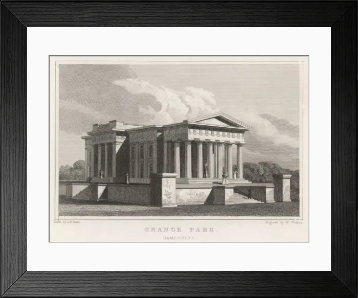 Framed Print : Grange Park / Hants 1830 Framed Print : Grange Park / Hants 1830